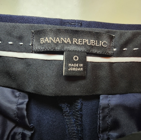 Banana Republic Womens Pants Blue Size 0 Sloan Stretch Rayon Cotton Blend - Picture 6 of 8